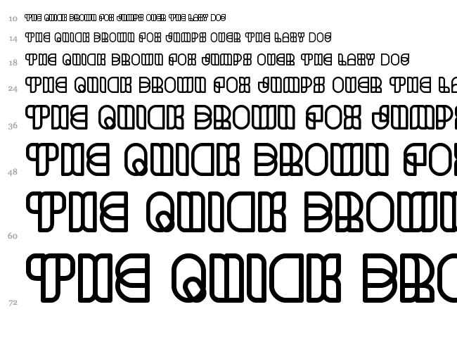 Science Fiction font waterfall